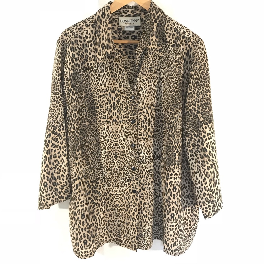 Vintage Leopard Blouse - Picture 1 of 4